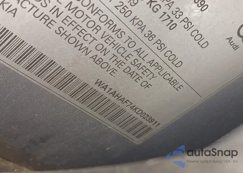 2019 Audi Q7 45 Premium/45 Se Premium z USA, uszkodzony, nr VIN WA1AHAF74KD023911